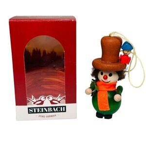 Steinbach Bob Cratchit & Tiny Tim Christmas Wooden Ornament handmade in Germany